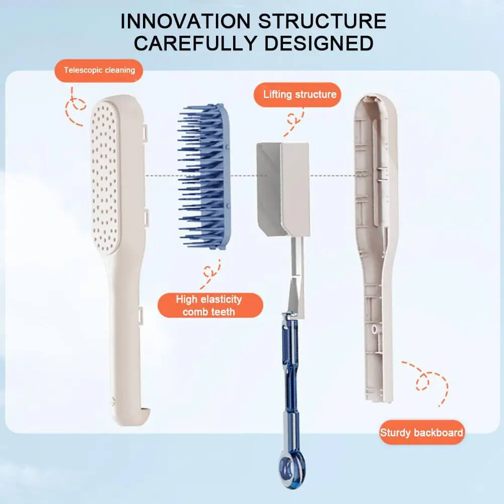 CleanComb| With Auto Detangling 3D Air Cushion