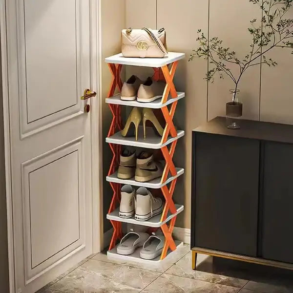 Rare Foldable Shoes Shelf 6 Tier Shoe Rack