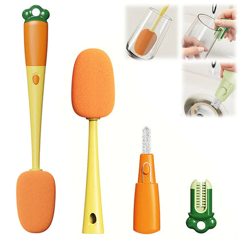 3 in 1 Multi-functional Carrot Brush (Pack Of Two)