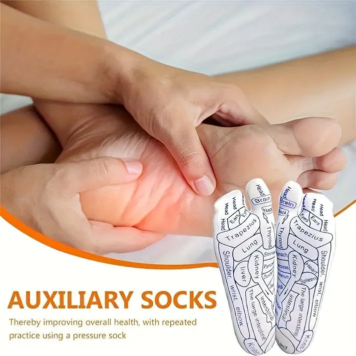 The Original Foot Reflexology Socks with Massage Stick (Approved by Indian Medical Society)