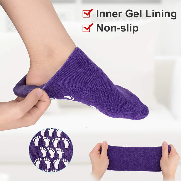 Crack Heal Silicon Spa Gel Socks For Men & Women