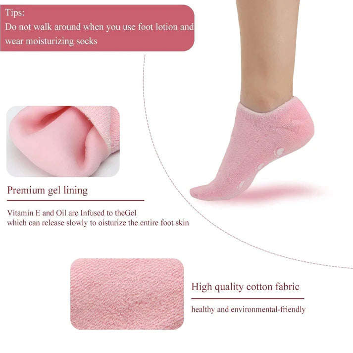 Crack Heal Silicon Spa Gel Socks For Men & Women