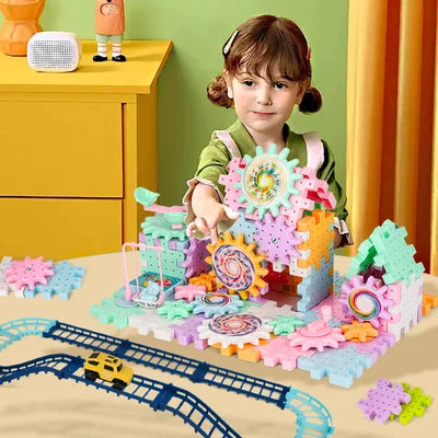 Bring Learning and Creativity to Life—⚙️DIY Electric Gear Building Block (101 peices)