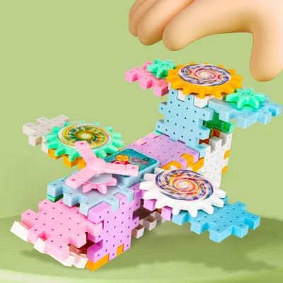 Bring Learning and Creativity to Life—⚙️DIY Electric Gear Building Block (101 peices)