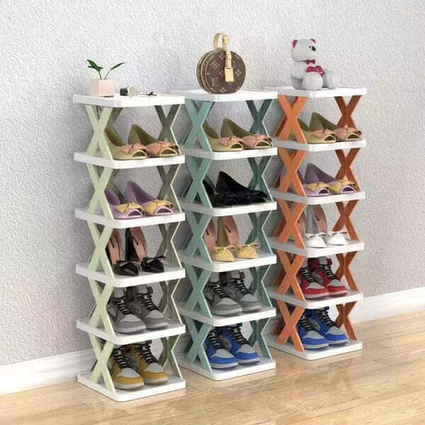 Rare Foldable Shoes Shelf 6 Tier Shoe Rack