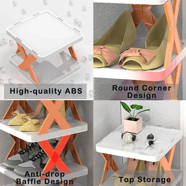 Rare Foldable Shoes Shelf 6 Tier Shoe Rack