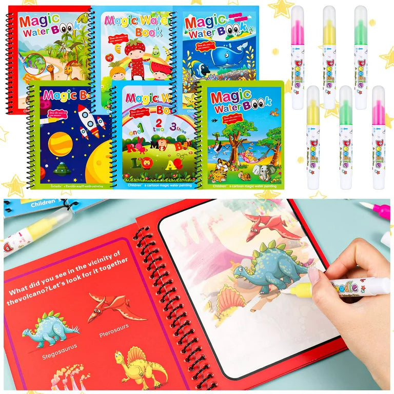 Magical Water Painting Book 🎨 (Set of 4)